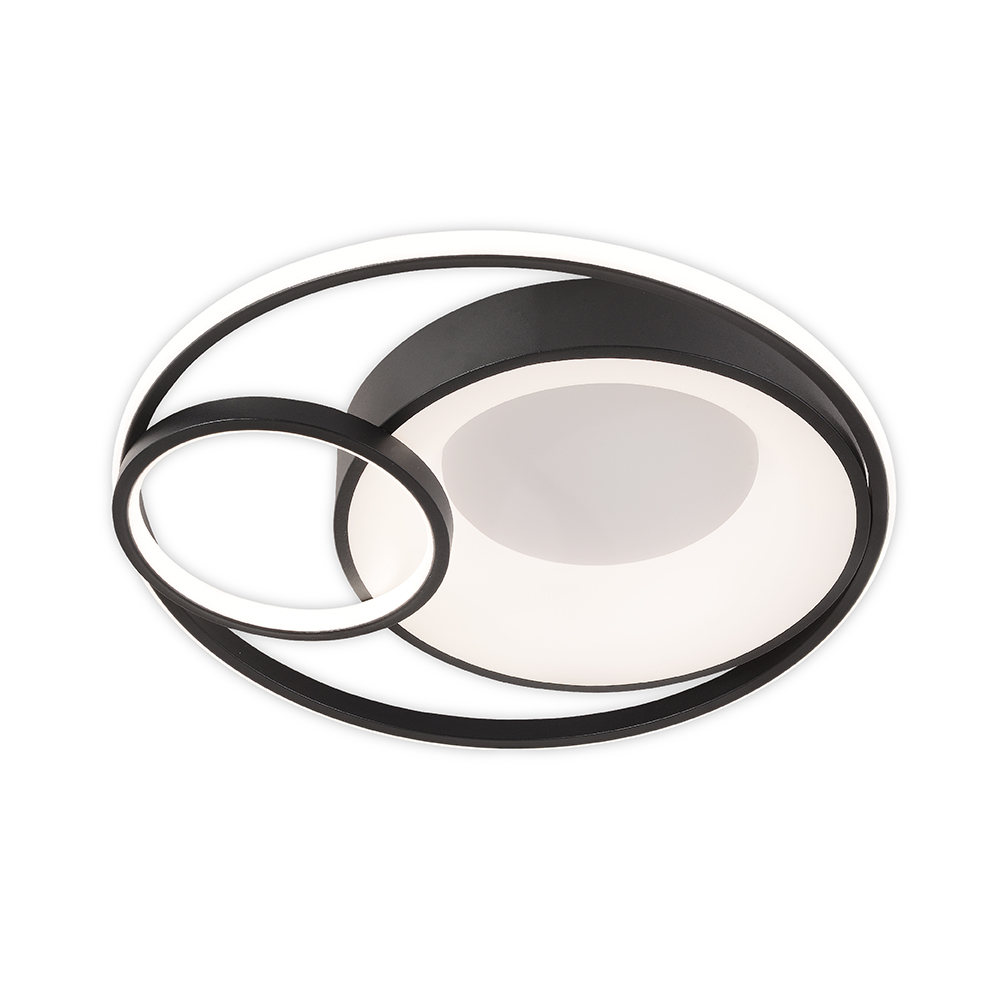 Светильник LED smart DUOS с пультом 100Вт 3000-5000K 5000Lm Круглый Черный 220785